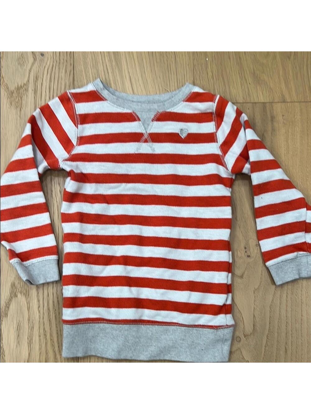 Carter's Red and Gray Striped Hoodie